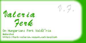 valeria ferk business card